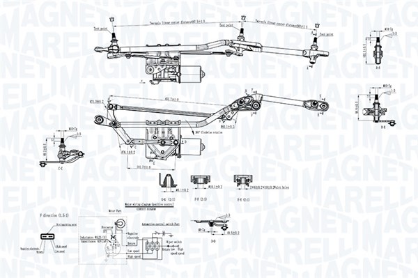 Magneti Marelli Ruitenwisserarm en mechanisme 064351741010