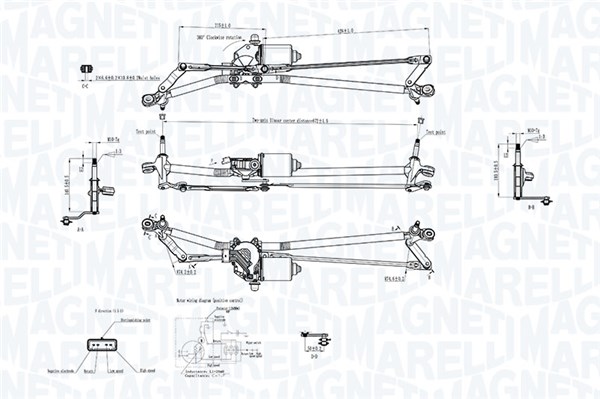 Magneti Marelli Ruitenwisserarm en mechanisme 064351742010