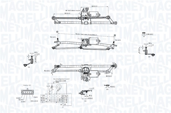 Magneti Marelli Ruitenwisserarm en mechanisme 064351763010