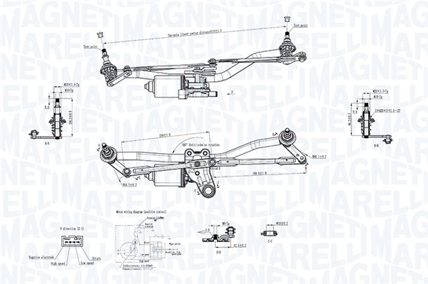 Magneti Marelli Ruitenwisserarm en mechanisme 064351764010