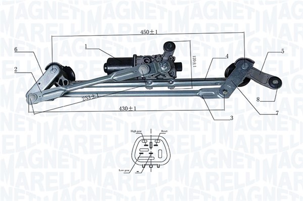 Magneti Marelli Ruitenwisserarm en mechanisme 064351767010