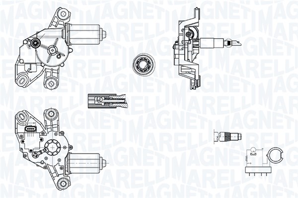 Magneti Marelli Ruitenwissermotor 064013033010