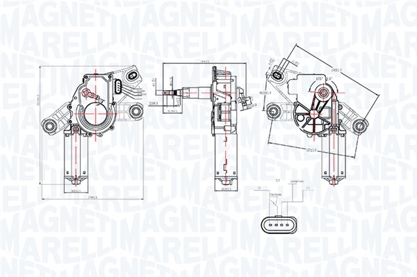 Magneti Marelli Ruitenwissermotor 064061400010
