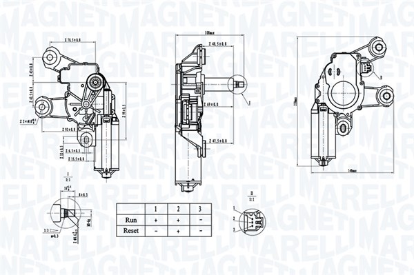 Magneti Marelli Ruitenwissermotor 064070200010