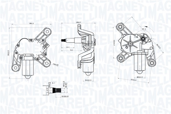 Ruitenwissermotor Magneti Marelli 064070700010