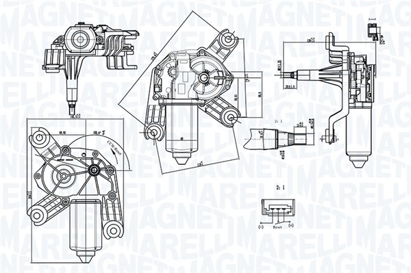 Magneti Marelli Ruitenwissermotor 064070800010