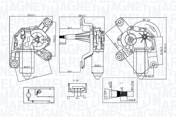 Magneti Marelli Ruitenwissermotor 064070900010