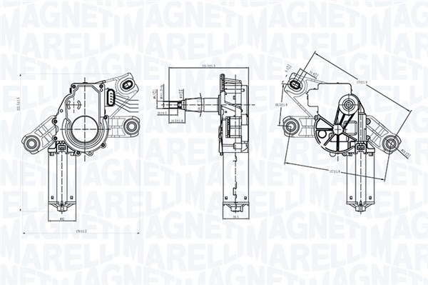 Ruitenwissermotor Magneti Marelli 064072400010