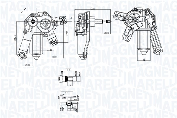 Ruitenwissermotor Magneti Marelli 064073700010