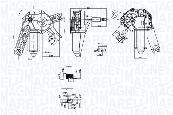 Ruitenwissermotor Magneti Marelli 064073800010