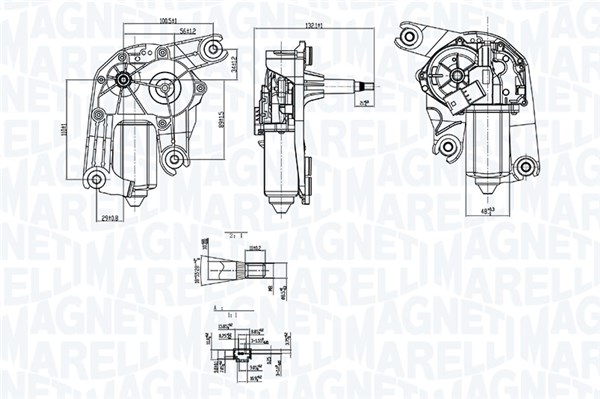 Ruitenwissermotor Magneti Marelli 064074000010