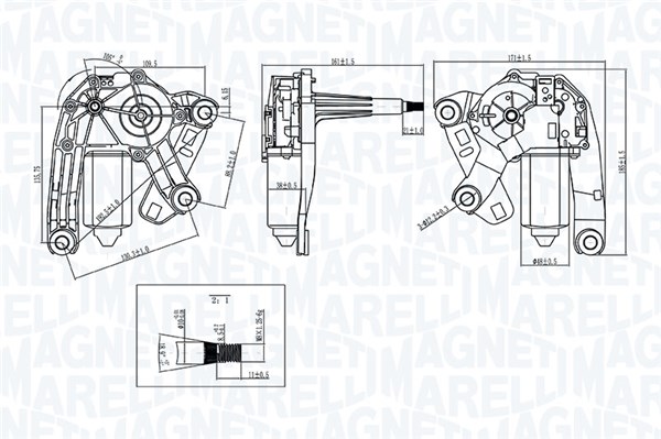 Ruitenwissermotor Magneti Marelli 064074300010