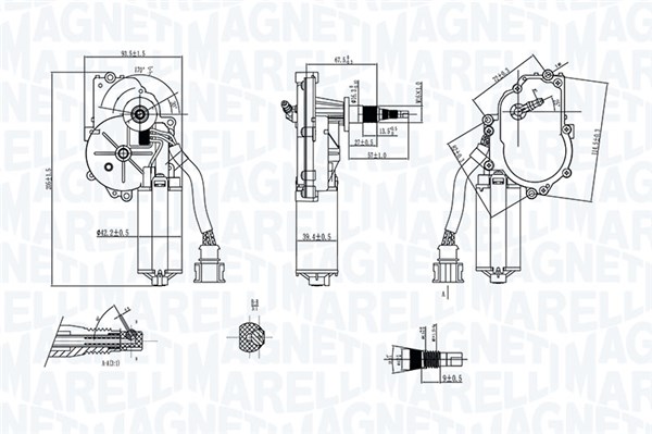 Ruitenwissermotor Magneti Marelli 064074700010