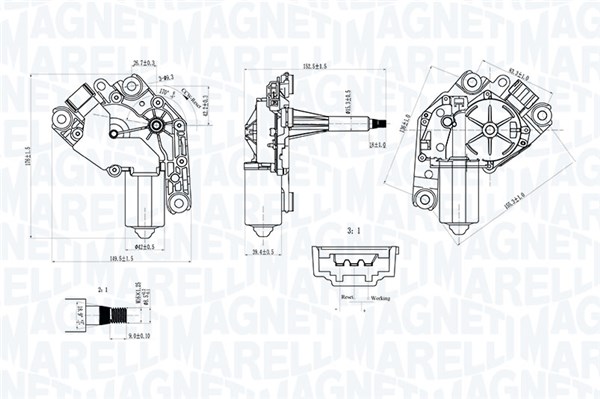 Magneti Marelli Ruitenwissermotor 064075500010