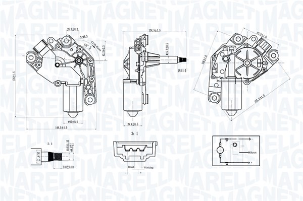 Magneti Marelli Ruitenwissermotor 064075700010