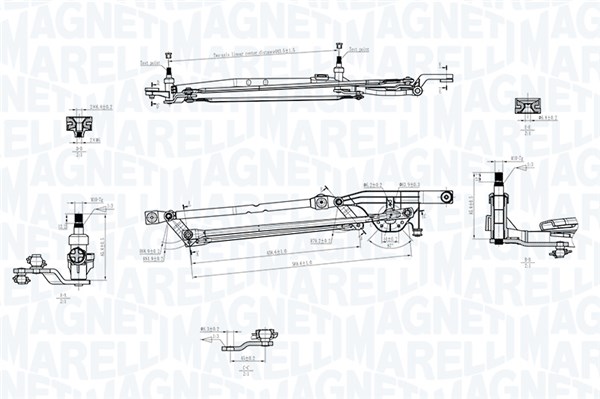 Ruitenwisserarm en mechanisme Magneti Marelli 085570700010