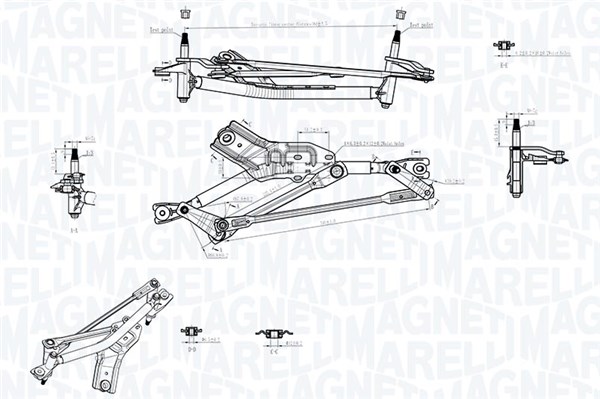 Magneti Marelli Ruitenwisserarm en mechanisme 085570709010