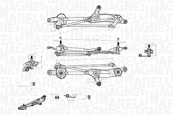 Magneti Marelli Ruitenwisserarm en mechanisme 085570711010