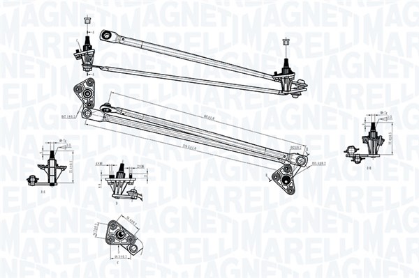 Magneti Marelli Ruitenwisserarm en mechanisme 085570713010