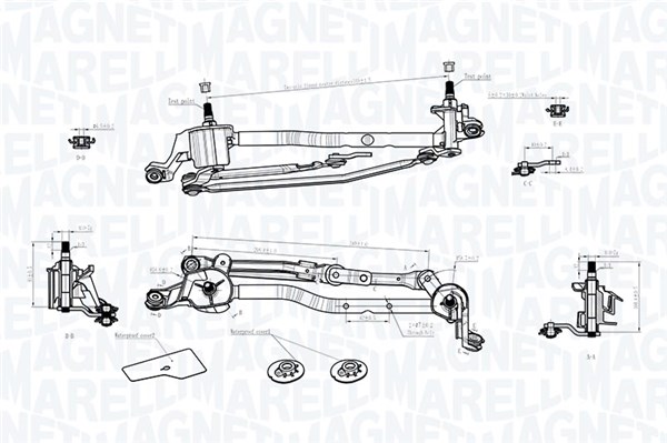 Magneti Marelli Ruitenwisserarm en mechanisme 085570714010