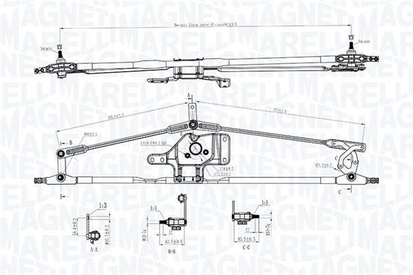 Magneti Marelli Ruitenwisserarm en mechanisme 085570718010