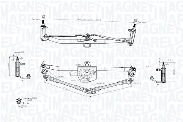 Magneti Marelli Ruitenwisserarm en mechanisme 085570720010