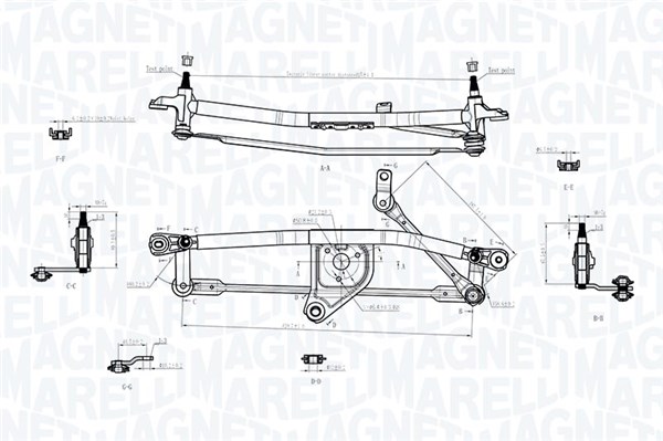 Magneti Marelli Ruitenwisserarm en mechanisme 085570723010