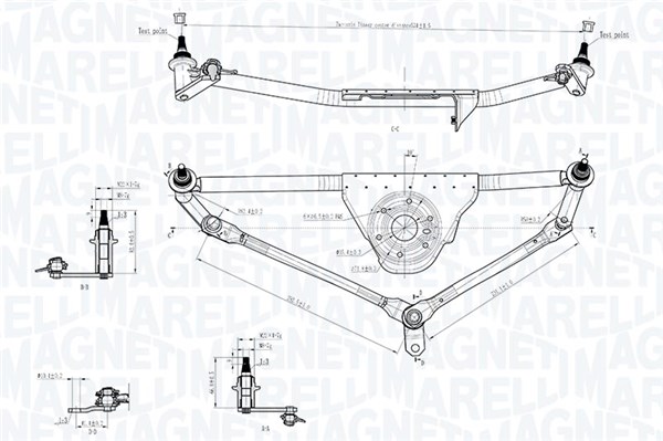 Magneti Marelli Ruitenwisserarm en mechanisme 085570726010