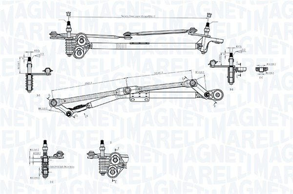 Magneti Marelli Ruitenwisserarm en mechanisme 085570727010