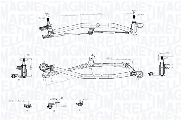 Magneti Marelli Ruitenwisserarm en mechanisme 085570731010