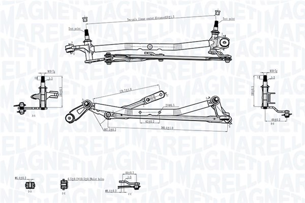 Magneti Marelli Ruitenwisserarm en mechanisme 085570736010