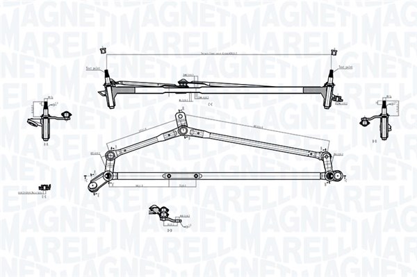 Magneti Marelli Ruitenwisserarm en mechanisme 085570737010