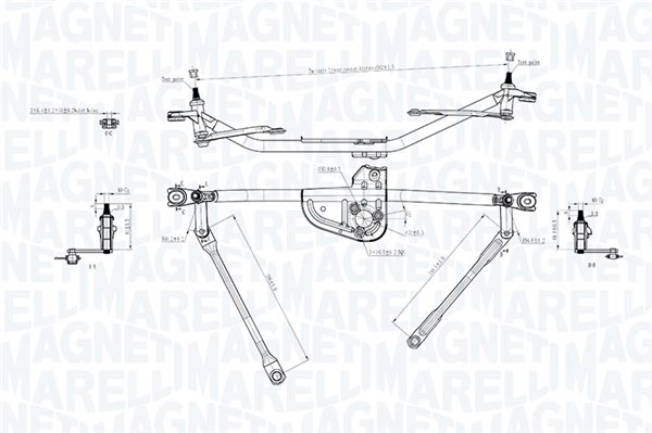 Magneti Marelli Ruitenwisserarm en mechanisme 085570742010