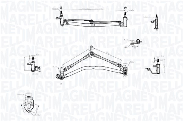 Magneti Marelli Ruitenwisserarm en mechanisme 085570747010