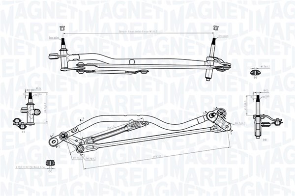 Magneti Marelli Ruitenwisserarm en mechanisme 085570756010