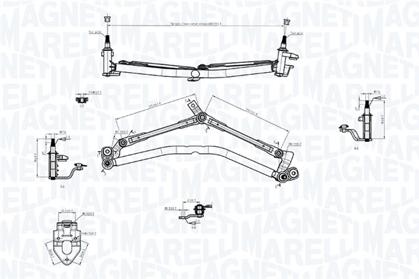 Magneti Marelli Ruitenwisserarm en mechanisme 085570757010