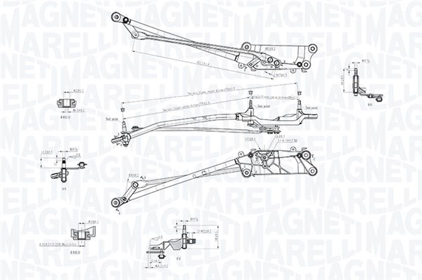 Magneti Marelli Ruitenwisserarm en mechanisme 085570758010