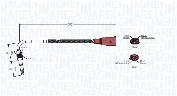 Magneti Marelli Sensor uitlaatgastemperatuur 172000011010