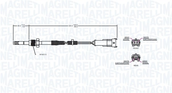 Sensor uitlaatgastemperatuur Magneti Marelli 172000043010