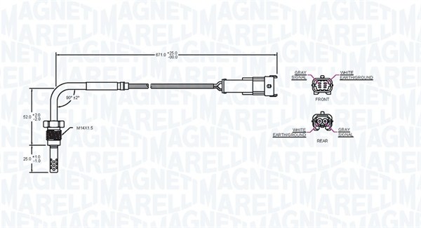 Magneti Marelli Sensor uitlaatgastemperatuur 172000059010