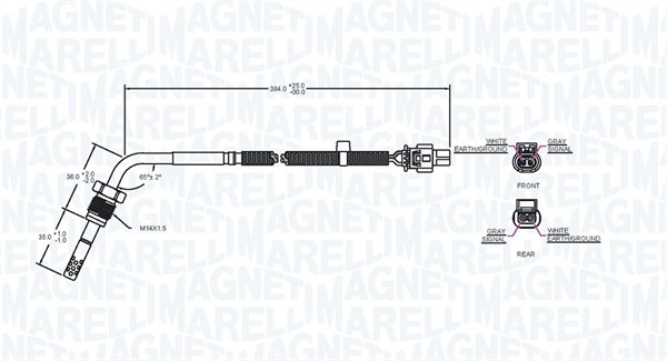 Magneti Marelli Sensor uitlaatgastemperatuur 172000061010