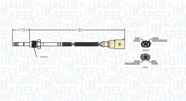 Magneti Marelli Sensor uitlaatgastemperatuur 172000065010