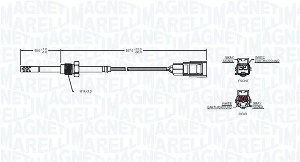 Magneti Marelli Sensor uitlaatgastemperatuur 172000067010