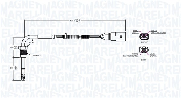 Magneti Marelli Sensor uitlaatgastemperatuur 172000095010