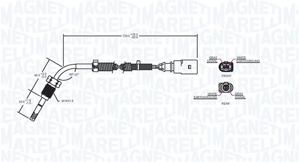 Magneti Marelli Sensor uitlaatgastemperatuur 172000101010