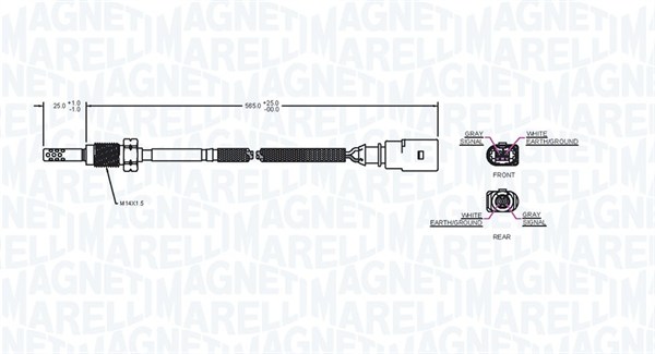 Magneti Marelli Sensor uitlaatgastemperatuur 172000123010