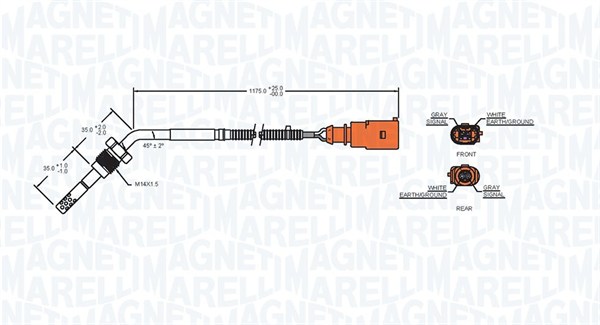 Magneti Marelli Sensor uitlaatgastemperatuur 172000135010