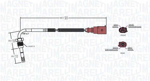 Magneti Marelli Sensor uitlaatgastemperatuur 172000137010