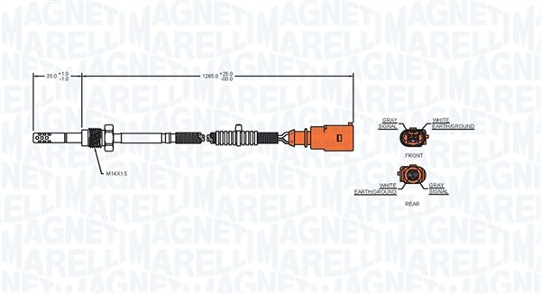 Magneti Marelli Sensor uitlaatgastemperatuur 172000153010