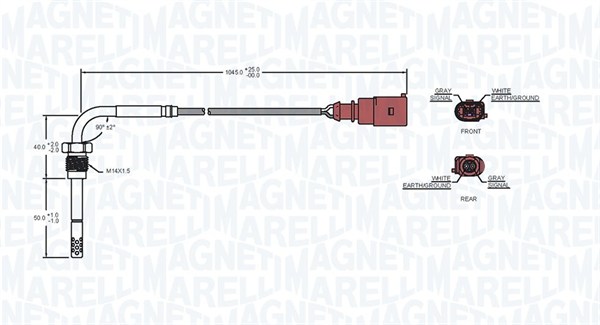 Magneti Marelli Sensor uitlaatgastemperatuur 172000165010